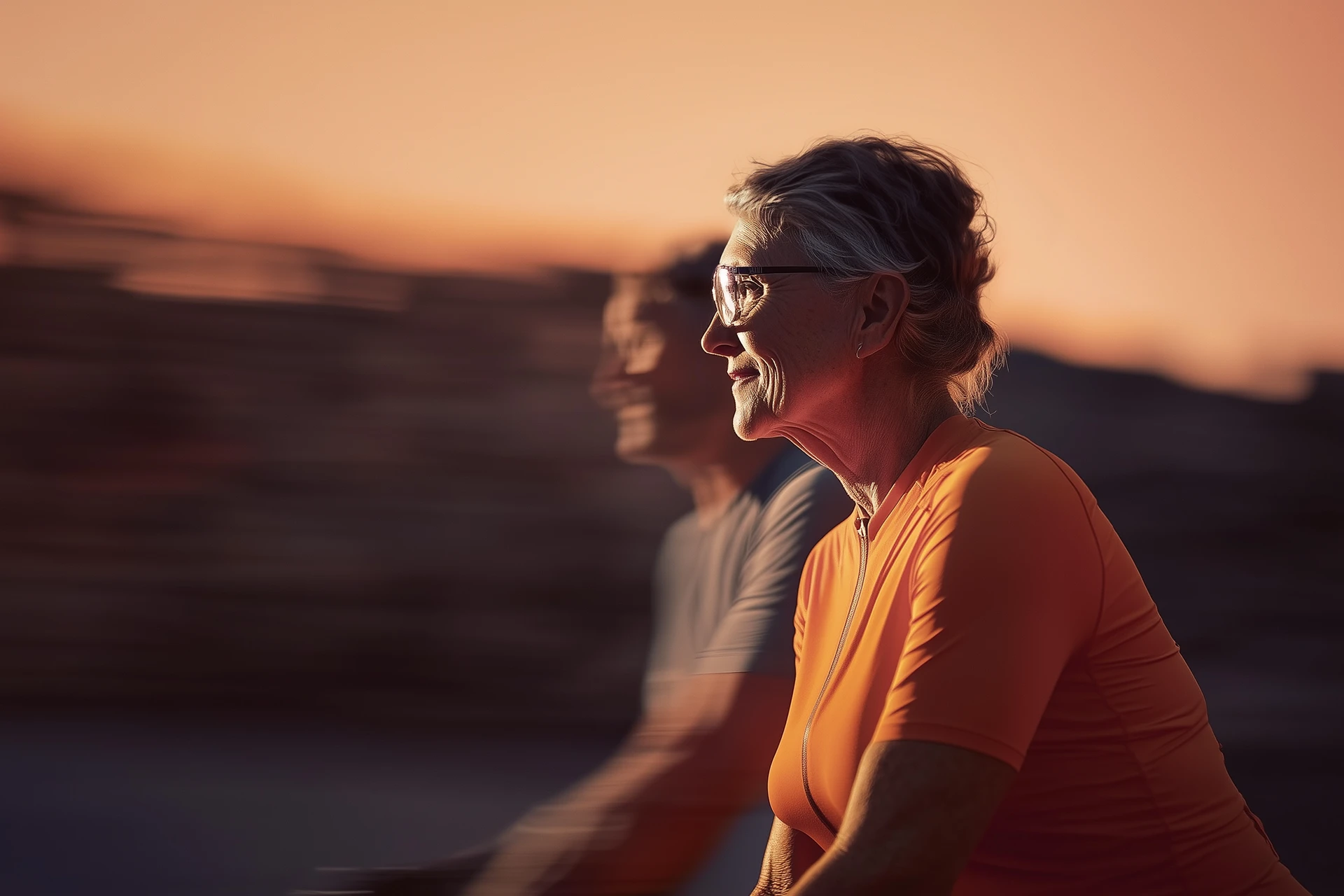 dos personas mayores haciendo ejercicio