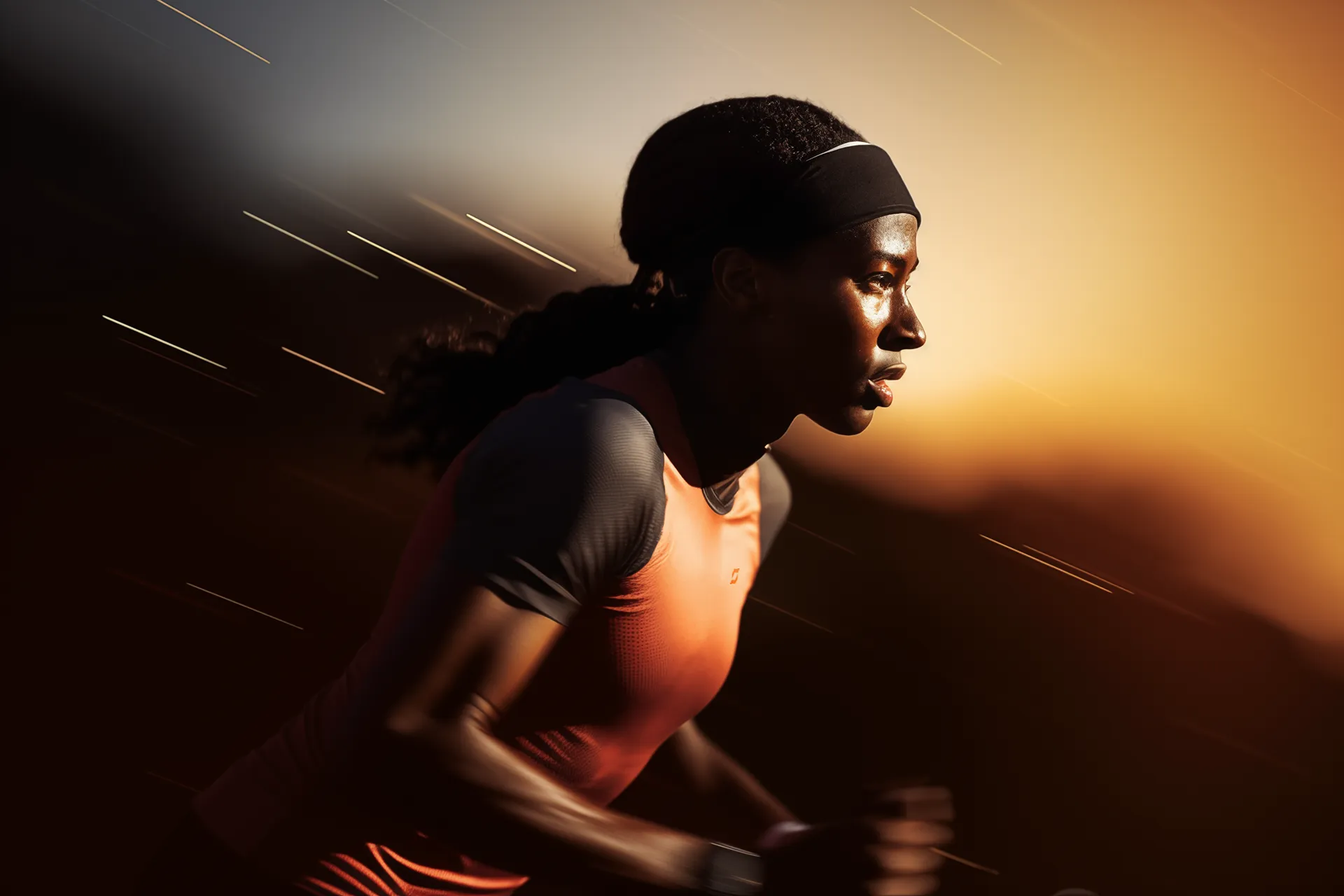 corredora en media maraton