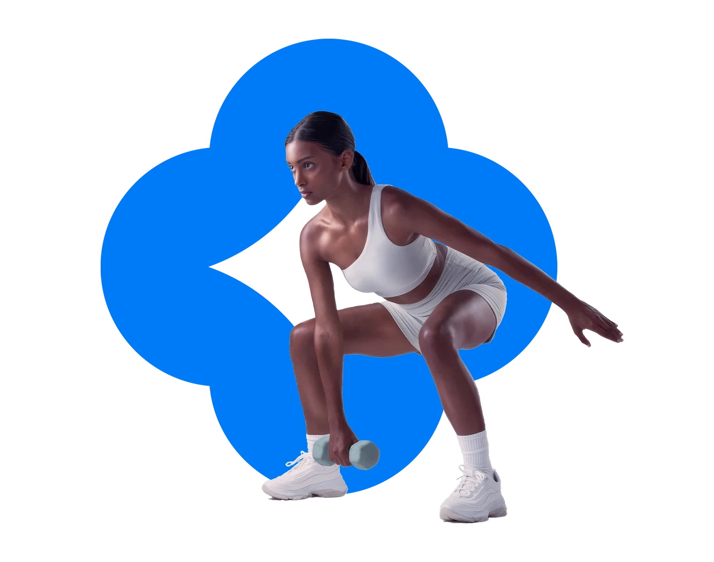 mujer joven haciendo ejercicios de recuperacion