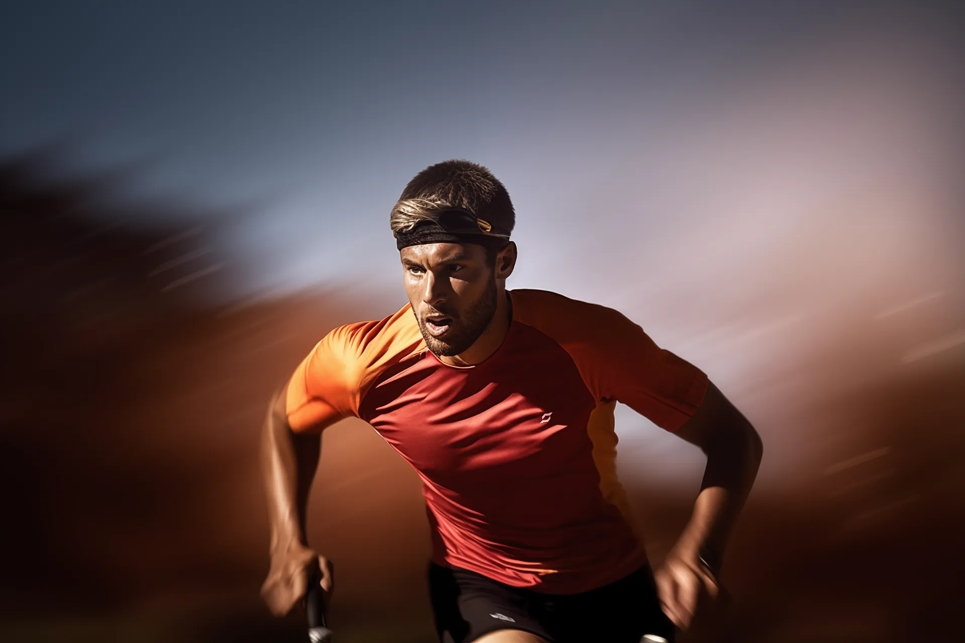 corredor en una carrera de trail running