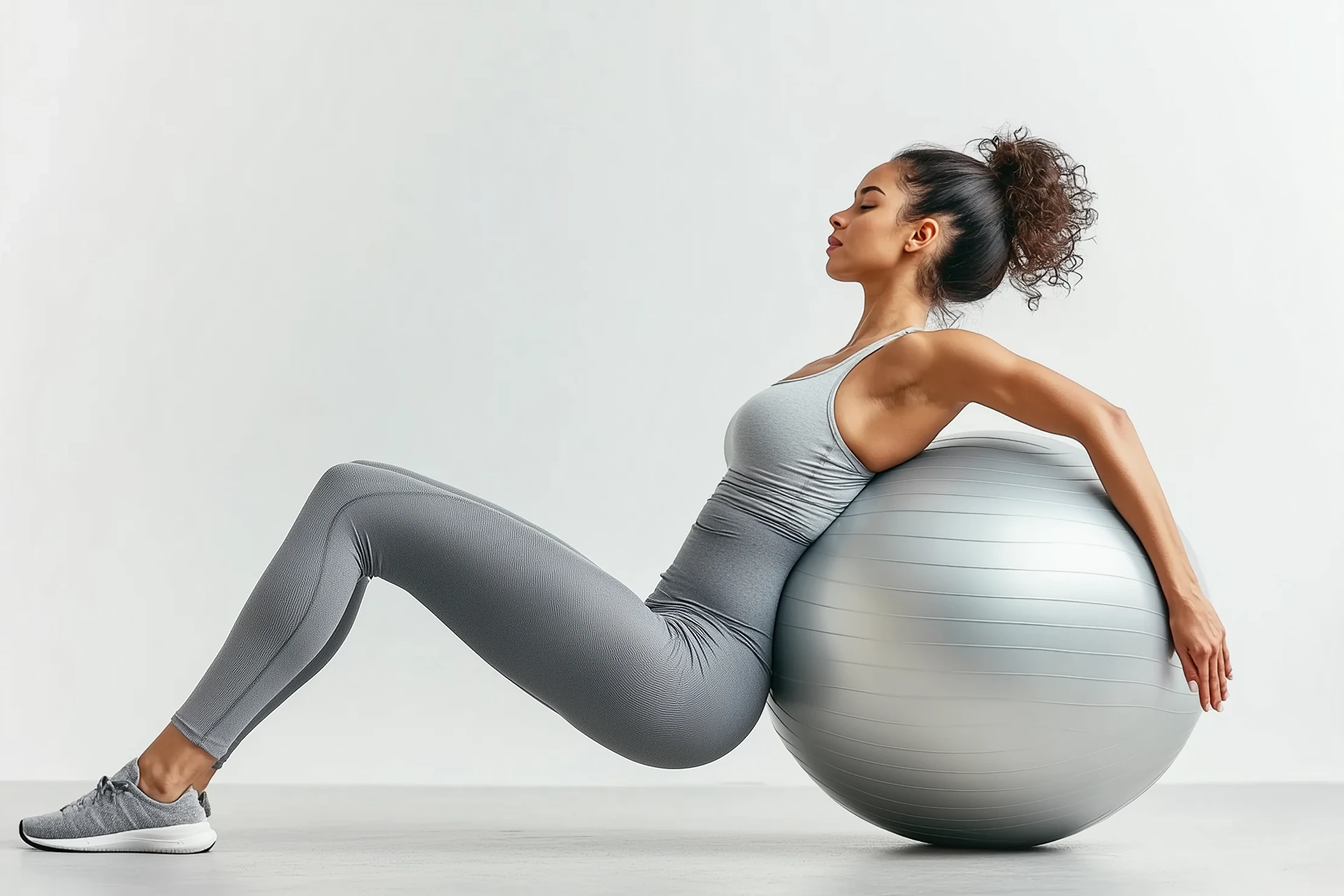 mujer haciendo ejercicios de fisioterapia obstétrica